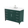 Custom image for Green with Brushed Nickel Trim / White Cultured Marble / No Mirror