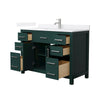 Custom image for Green with Brushed Nickel Trim / White Quartz / No Mirror