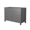 Custom image for Dark Gray with Brushed Gold Trim / No Mirror