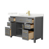 Custom image for Dark Gray with Brushed Gold Trim / Giotto Quartz / No Mirror