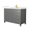 Custom image for Dark Gray with Brushed Gold Trim / Giotto Quartz / No Mirror
