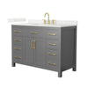 Custom image for Dark Gray with Brushed Gold Trim / Giotto Quartz / No Mirror
