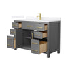 Custom image for Dark Gray with Brushed Gold Trim / White Quartz / No Mirror