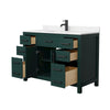 Custom image for Green with Matte Black Trim / Carrara Cultured Marble / No Mirror