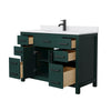 Custom image for Green with Matte Black Trim / White Cultured Marble / No Mirror