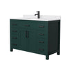 Custom image for Green with Matte Black Trim / White Cultured Marble / No Mirror