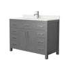Custom image for Dark Gray with Brushed Nickel Trim / Carrara Cultured Marble / No Mirror