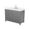 Custom image for Dark Gray with Brushed Nickel Trim / Carrara Cultured Marble / No Mirror