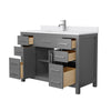 Custom image for Dark Gray with Brushed Nickel Trim / White Cultured Marble / No Mirror