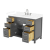 Custom image for Dark Gray with Brushed Nickel Trim / White Cultured Marble / No Mirror