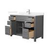 Custom image for Dark Gray with Brushed Nickel Trim / White Quartz / No Mirror