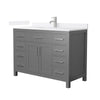 Custom image for Dark Gray with Brushed Nickel Trim / White Quartz / No Mirror