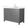 Custom image for Dark Gray with Brushed Nickel Trim / White Quartz / No Mirror