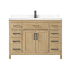 Custom image for Whitewashed Oak with Matte Black Trim / Carrara Cultured Marble / No Mirror