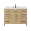 Custom image for Whitewashed Oak with Matte Black Trim / Carrara Cultured Marble / No Mirror