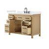 Custom image for Whitewashed Oak with Matte Black Trim / Carrara Cultured Marble / No Mirror