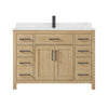 Custom image for Whitewashed Oak with Matte Black Trim / Giotto Quartz / No Mirror