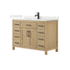 Custom image for Whitewashed Oak with Matte Black Trim / Giotto Quartz / No Mirror