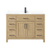 Custom image for Whitewashed Oak with Matte Black Trim / White Cultured Marble / No Mirror