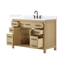 Custom image for Whitewashed Oak with Matte Black Trim / White Quartz / No Mirror