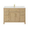 Custom image for Whitewashed Oak with Brushed Gold Trim / Giotto Quartz / No Mirror