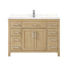 Custom image for Whitewashed Oak with Brushed Nickel Trim / Carrara Cultured Marble / No Mirror