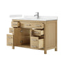 Custom image for Whitewashed Oak with Brushed Nickel Trim / Carrara Cultured Marble / No Mirror