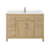 Custom image for Whitewashed Oak with Brushed Nickel Trim / Giotto Quartz / No Mirror
