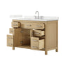 Custom image for Whitewashed Oak with Brushed Nickel Trim / Giotto Quartz / No Mirror