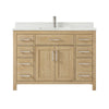Custom image for Whitewashed Oak with Brushed Nickel Trim / White Cultured Marble / No Mirror