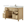 Custom image for Whitewashed Oak with Brushed Nickel Trim / White Cultured Marble / No Mirror