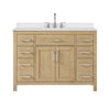 Custom image for Whitewashed Oak with Brushed Nickel Trim / White Cultured Marble / No Mirror