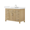 Custom image for Whitewashed Oak with Brushed Nickel Trim / White Cultured Marble / No Mirror