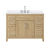 Custom image for Whitewashed Oak with Brushed Nickel Trim / White Quartz / No Mirror