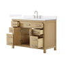 Custom image for Whitewashed Oak with Brushed Nickel Trim / White Quartz / No Mirror