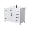 Custom image for White with Matte Black Trim / Carrara Cultured Marble / No Mirror