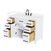 Custom image for White with Matte Black Trim / Carrara Cultured Marble / No Mirror