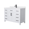 Custom image for White with Matte Black Trim / White Cultured Marble / No Mirror