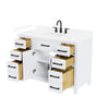 Custom image for White with Matte Black Trim / White Cultured Marble / No Mirror