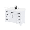 Custom image for White with Matte Black Trim / White Cultured Marble / No Mirror
