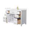 Custom image for White with Brushed Gold Trim / Giotto Quartz / No Mirror