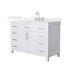 Custom image for White with Brushed Nickel Trim / Giotto Quartz / No Mirror