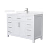 Custom image for White with Brushed Nickel Trim / White Quartz / No Mirror