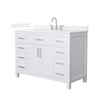 Custom image for White with Brushed Nickel Trim / White Quartz / No Mirror