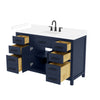 Custom image for Dark Blue with Matte Black Trim / White Cultured Marble / No Mirror