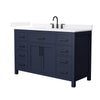 Custom image for Dark Blue with Matte Black Trim / White Quartz / No Mirror