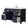 Custom image for Dark Blue with Brushed Nickel Trim / Giotto Quartz / No Mirror