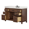 Custom image for Dark Walnut with Matte Black Trim / Carrara Cultured Marble / No Mirror