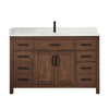 Custom image for Dark Walnut with Matte Black Trim / Giotto Quartz / No Mirror