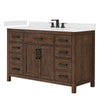 Custom image for Dark Walnut with Matte Black Trim / Giotto Quartz / No Mirror